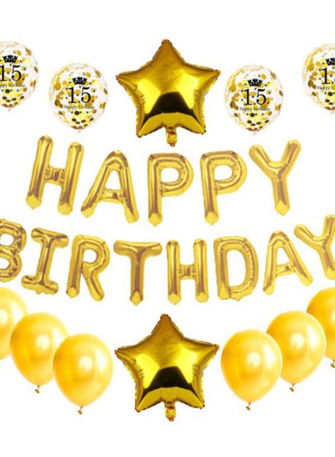 بيوينتي طقم بالونات قصدير مكتوب عليها "Happy Birthday" - Image 2