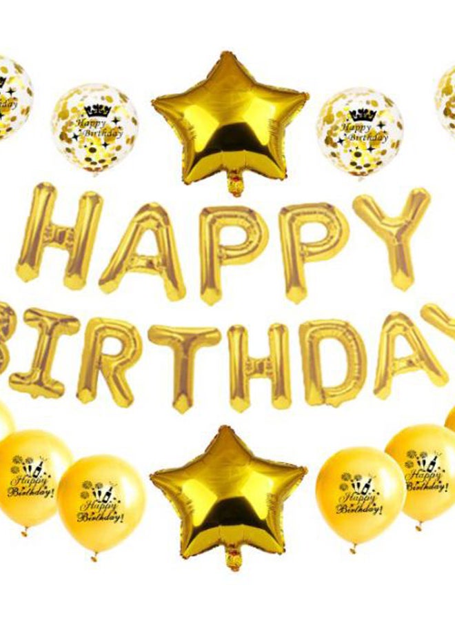 Beauenty Happy Birthday Aluminum Foil Balloon Set - Image 2