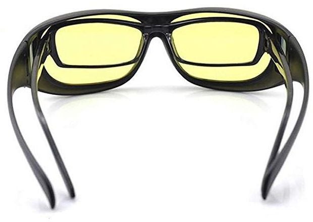 Generic - Over Wrap HD Night Vision Driving Sunglasses Yellow Lens - Image 1