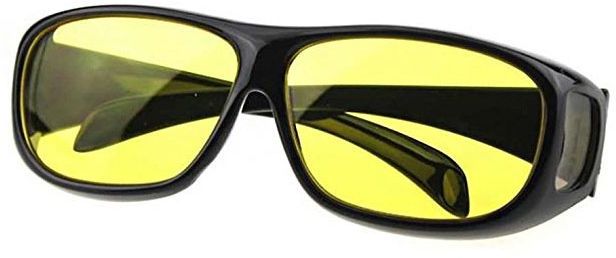 Generic - Over Wrap HD Night Vision Driving Sunglasses Yellow Lens - Image 1