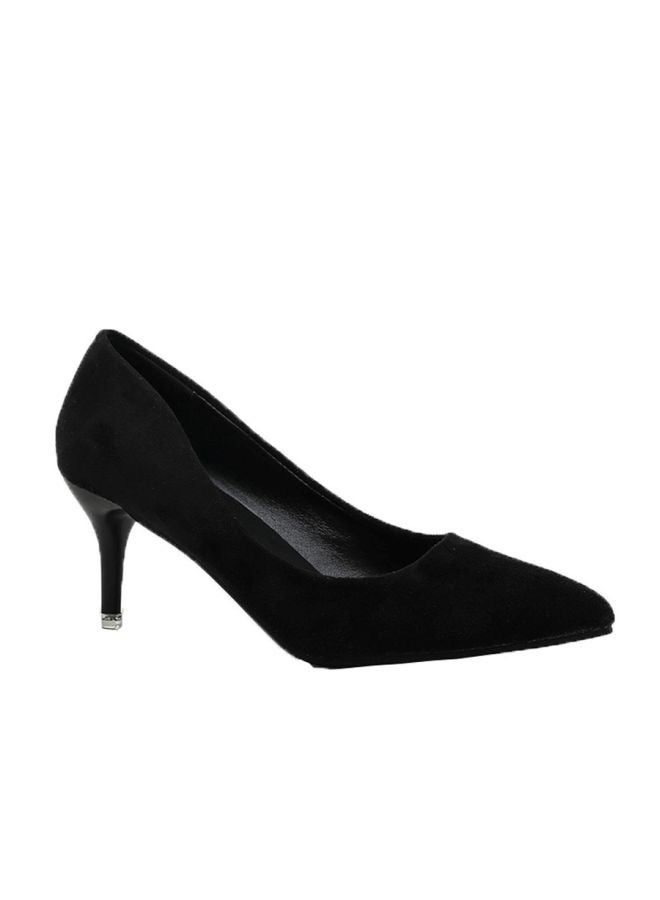 Pointed Toe Low Cut Pumps Black - Image 1