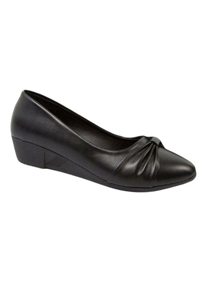 Bow Designed Slip-On Wedge Pumps Black - Image 1