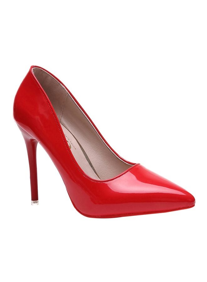 Stiletto Heeled Pumps Red - Image 1