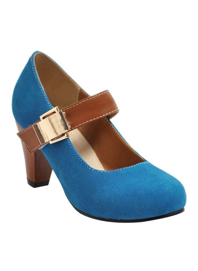 Heeled Dress Sandals Blue/Brown  - Image 1