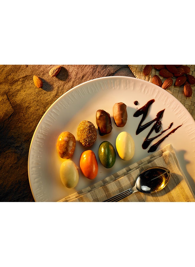 تمرة تمر محشو لوز ومغطى بالشوكولاته والكاراميل 100جرام - Image 3