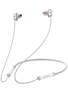 HE08 Neckband Wireless BT In-Ear Earphones With Noise Cancelling Mic White