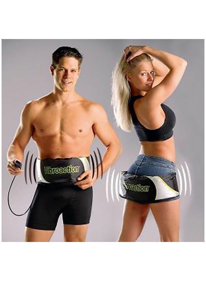 Generic Vibration Fitness Belt Black White 