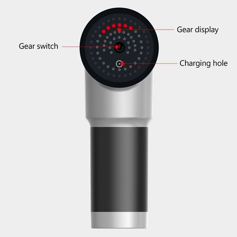 Fascial Gun Muscle Massager CY-801 Silver Black - Image 3