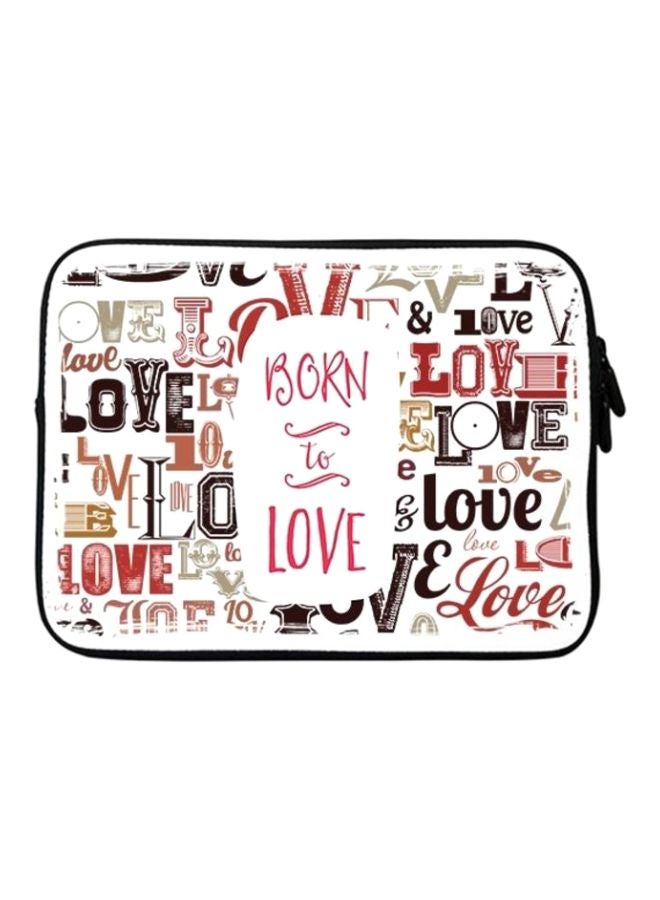 Stylizedd Designer Laptop Sleeve With Strap Born To Love  - Image 1