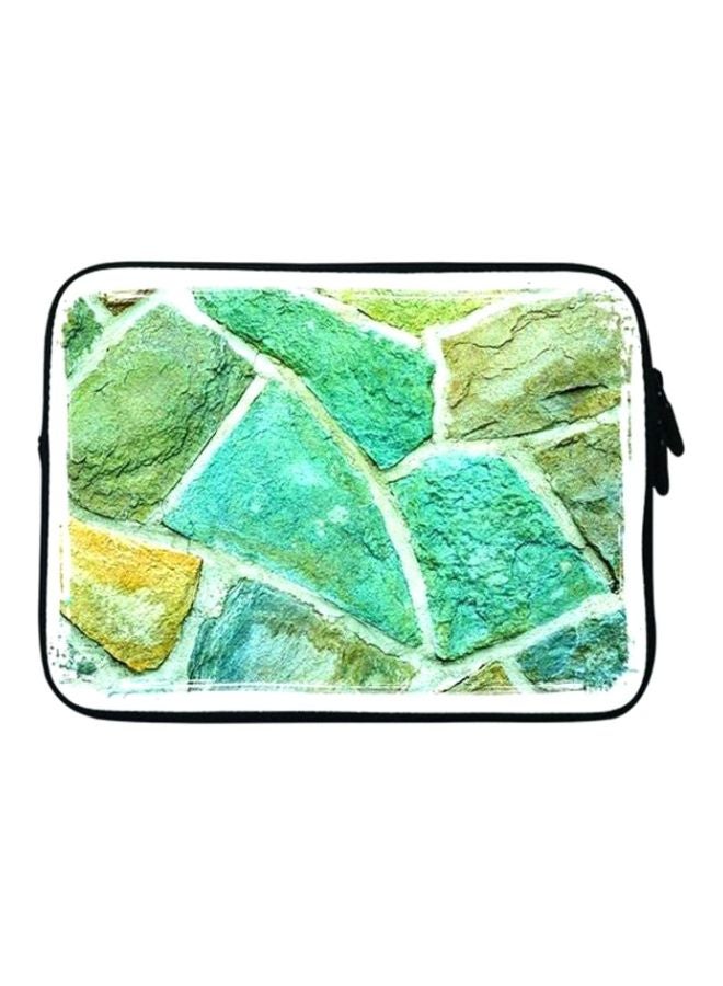 Stylizedd Designer Laptop Sleeve With Strap Aqua stones - Image 1