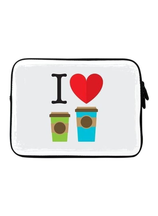 ستايلايزد Designer Laptop Sleeve With Strap White/Black/Red  - Image 1