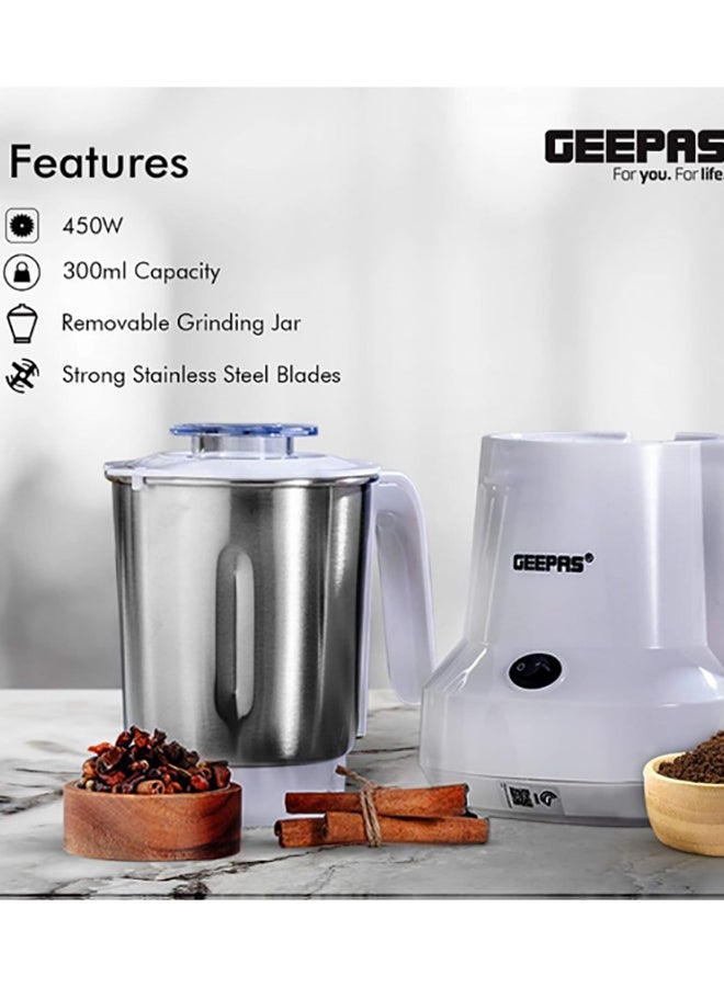 جيباس مطحنة قهوة 300.0 ml 450.0 W GCG6105 أبيض/فضي  - Image 4