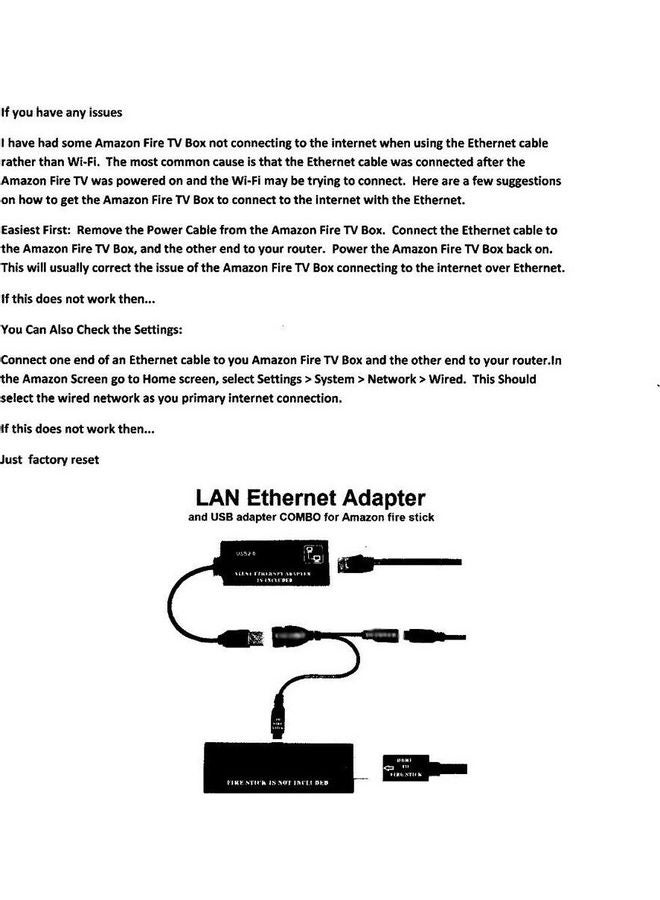 Buffering Reducing LAN Ethernet Adapter for AMAZON FIRE TV 3 or STICK GEN 2 black  - Image 5