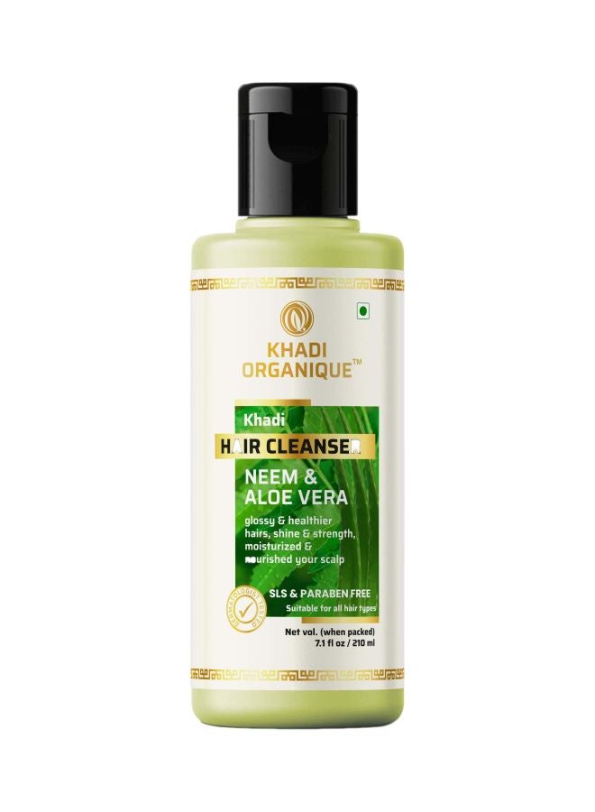 Khadi ORGANIQUE Neem And Aloe Vera Hair Cleanser 210ml  - Image 1