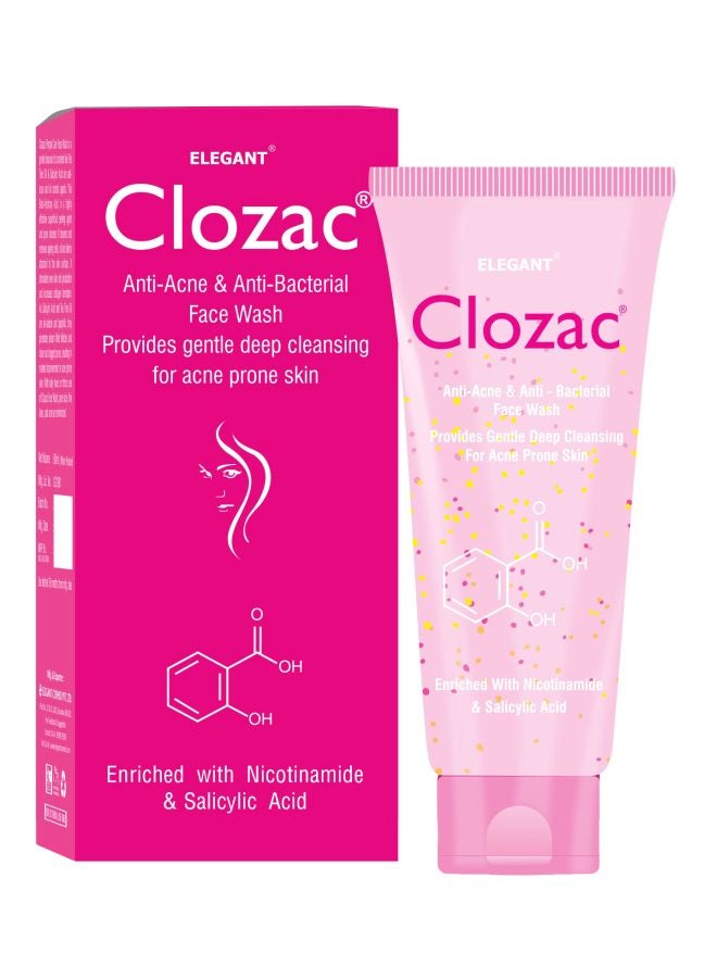 Elegant Clozac Anti-Acne And Anti-Bacterial Face Wash 60ml