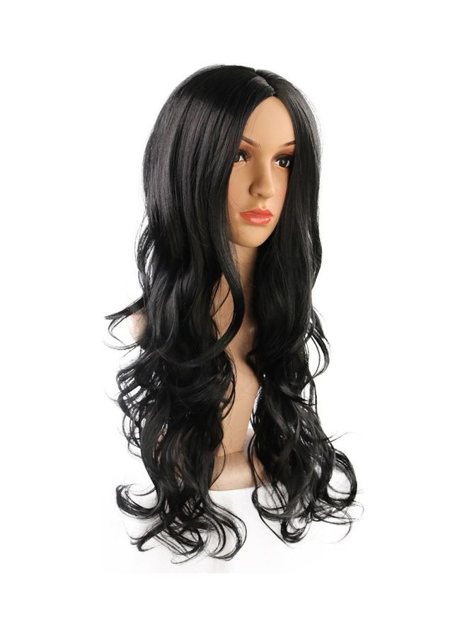 Trendy Long Curly Wave Hair Wigs for American Women High Temperature Synthetic black 15*15*1cm - Image 2