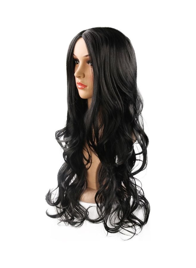 Trendy Long Curly Wave Hair Wigs for American Women High Temperature Synthetic black 15*15*1cm - Image 4