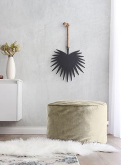 REGAL IN HOUSE Cylindrical Pouf Light Grey 60x40cm  - Image 2
