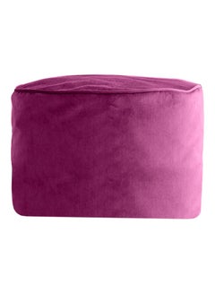 REGAL IN HOUSE Solid Cylindrical Pouf Dark Pink 60x20cm  - Image 1