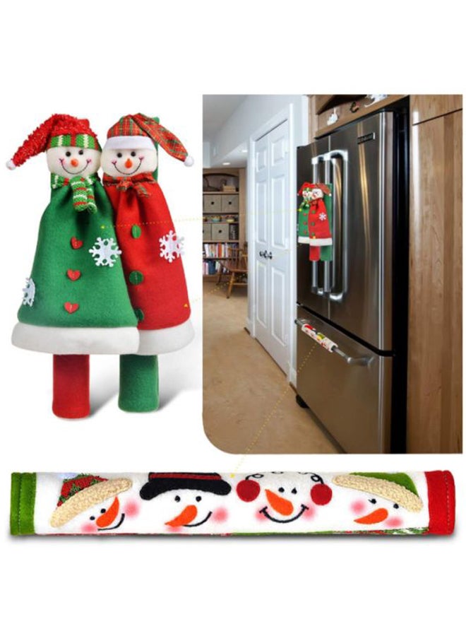 Beauenty 3-Piece Refrigerator Door Handle Gloves Red/Green/White 34x17cm - Image 4