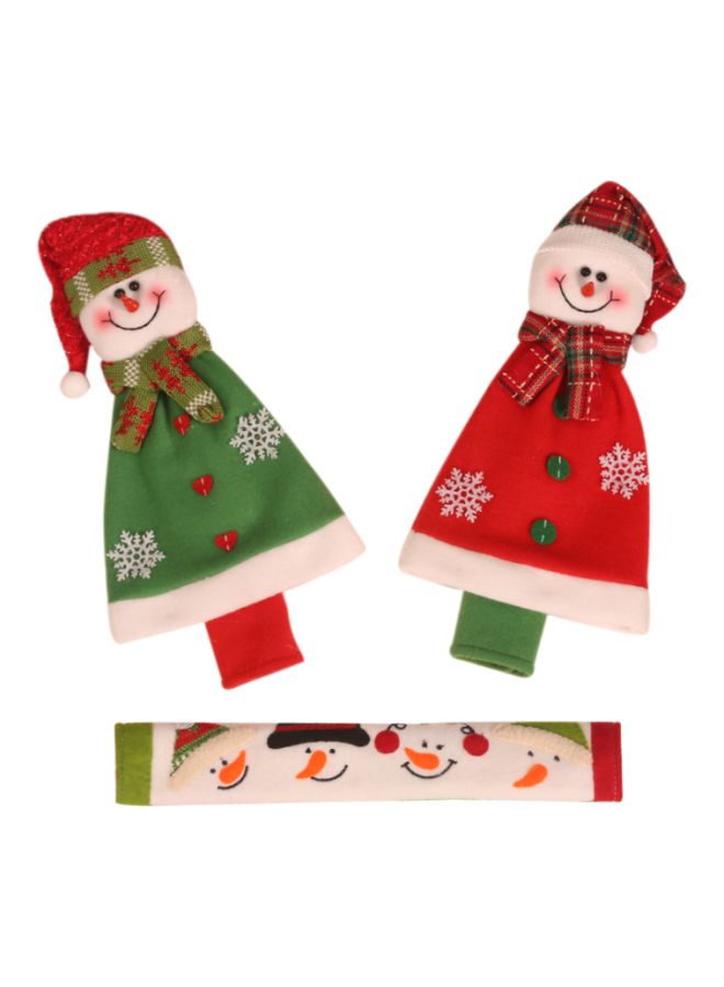 Beauenty 3-Piece Refrigerator Door Handle Gloves Red/Green/White 34x17cm - Image 1