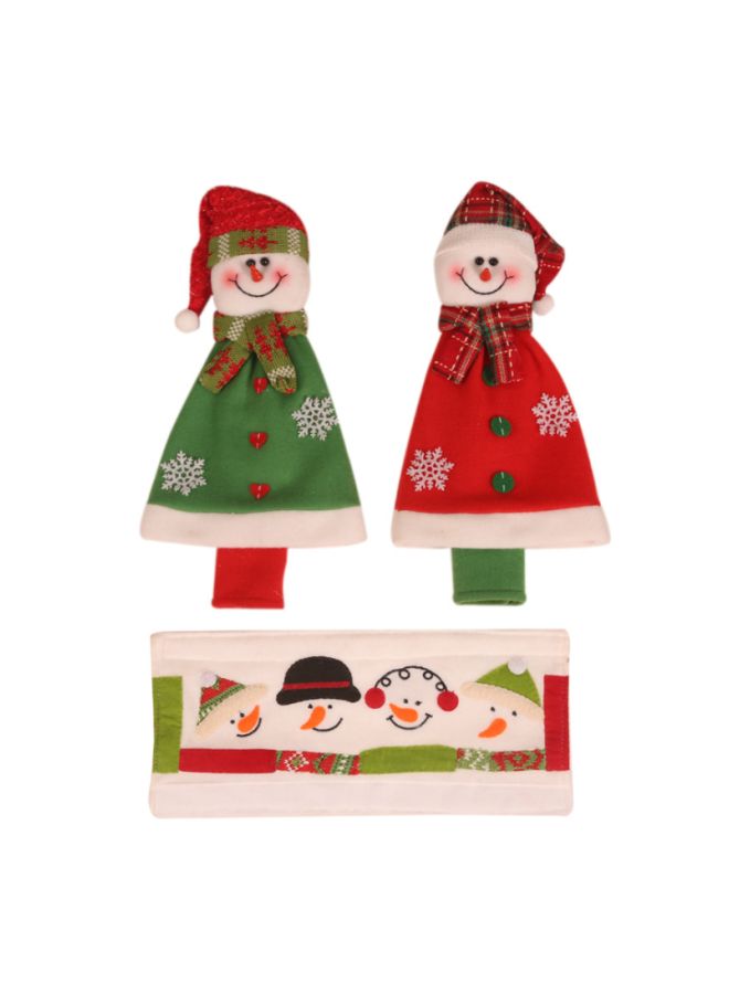 Beauenty 3-Piece Refrigerator Door Handle Gloves Red/Green/White 34x17cm - Image 3