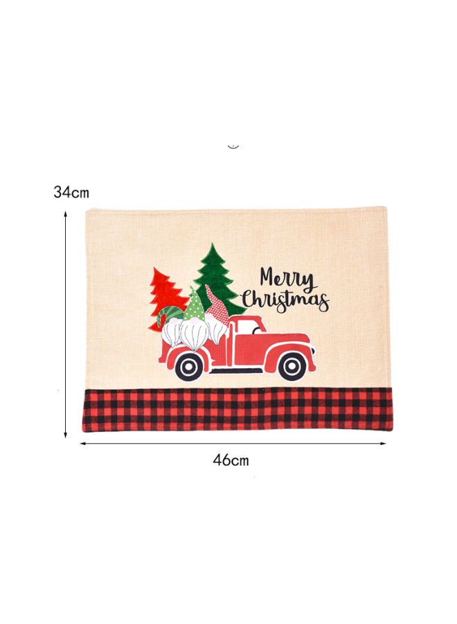 Beauenty Car Printed Decorative Placemat Beige/Red/Green 46x34cm - Image 2
