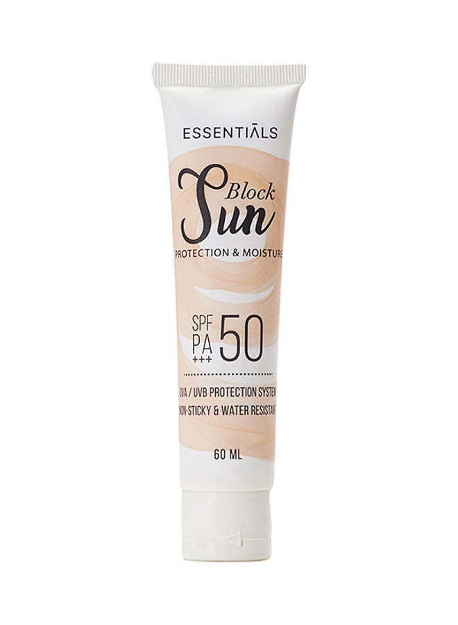 ESSENTIALS Protection And Moisturising Sun Block Cream SPF 50 60ml 