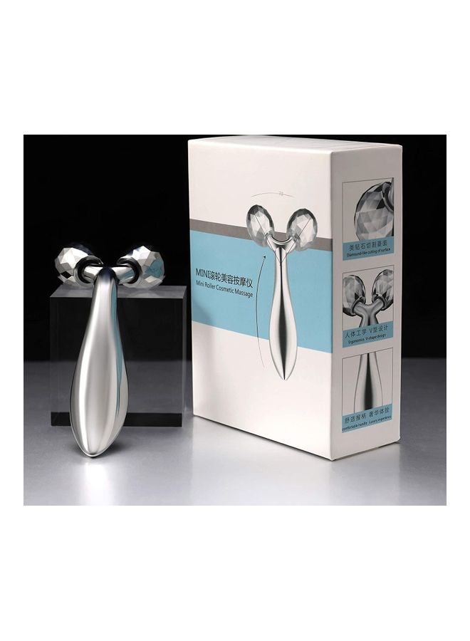 3D Face Roller Face Massager Face Kneading 
Ball Massager Wrinkle Remove Skin Tightening 
Promote the Blood Circulation for 
Face Lift Face Firming - Silver Silver 13x9x4cm - Image 1