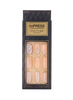 KISS 30-Piece Impress False Nails Set Peach  - Image 1