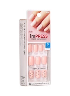 KISS 30-Piece Impress False Nails Set Pink  - Image 2