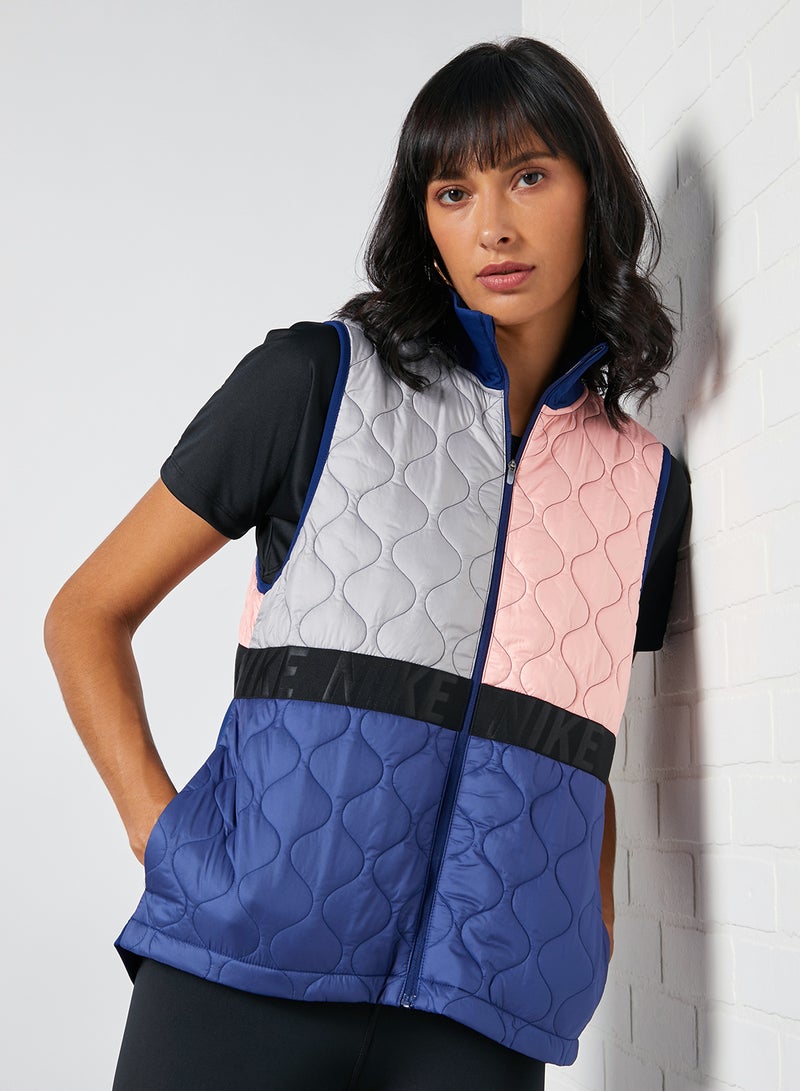 Nike W NK AROLYR Vest Bleached Coral/Blue Void/Reflective Silv - Image 1