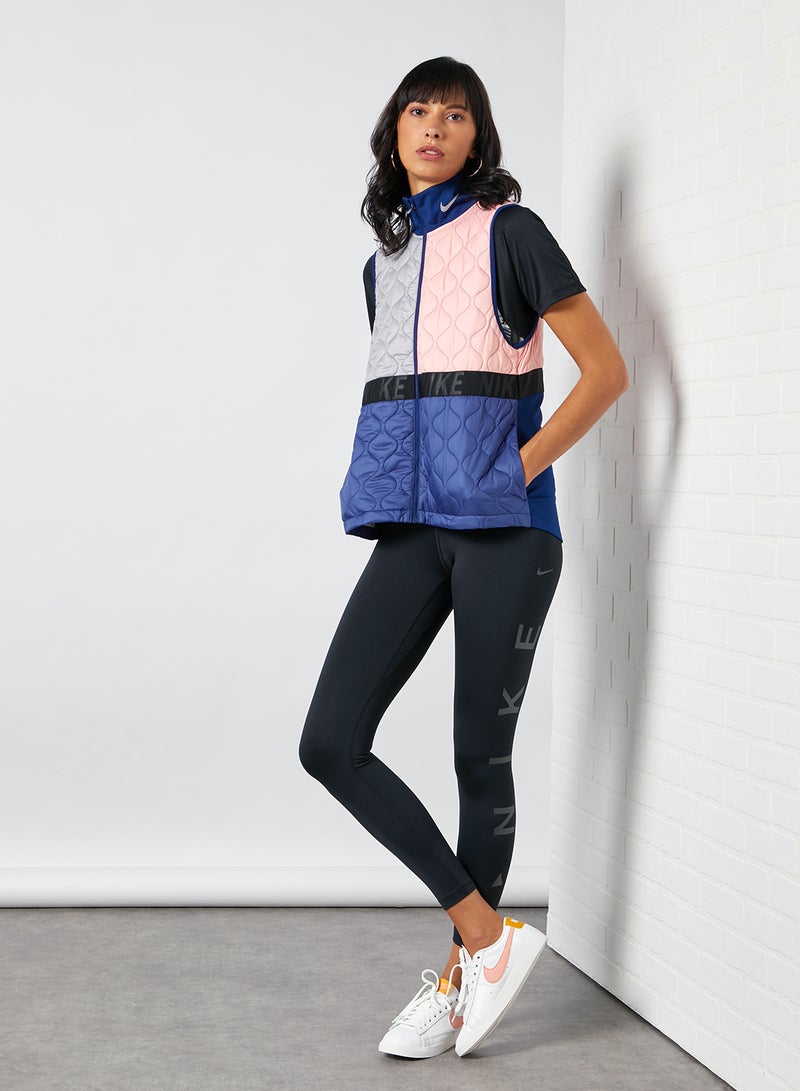 Nike W NK AROLYR Vest Bleached Coral/Blue Void/Reflective Silv - Image 4