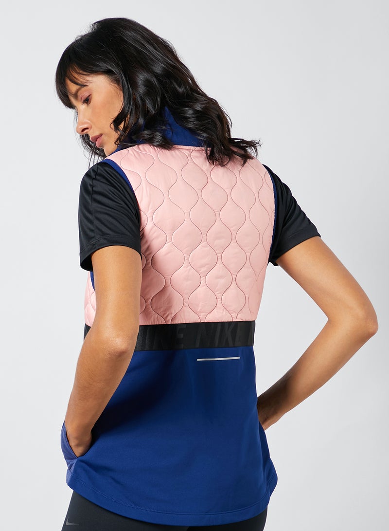 Nike W NK AROLYR Vest Bleached Coral/Blue Void/Reflective Silv - Image 3