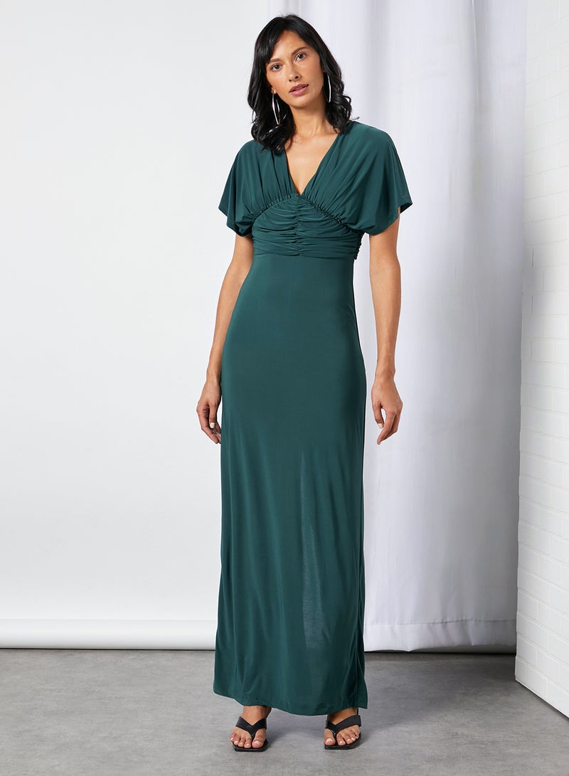 trendyol - Drape Detail Dress Green - Image 1