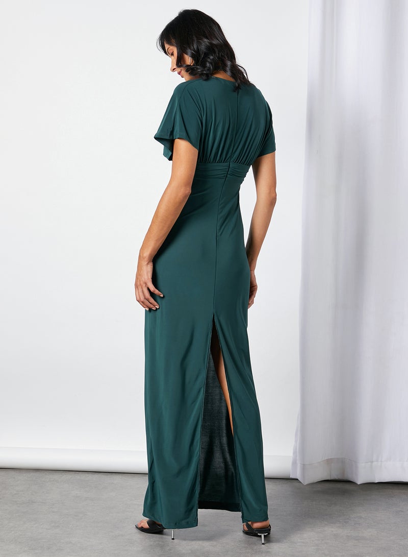 trendyol - Drape Detail Dress Green - Image 1