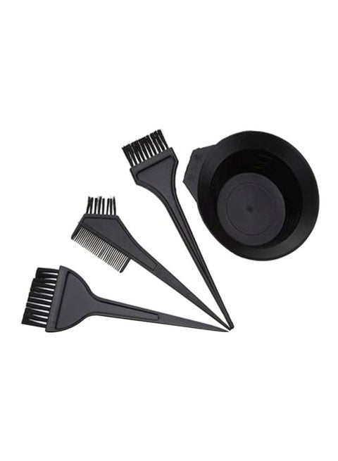 4-Piece Hair Colouring Tool Set Black