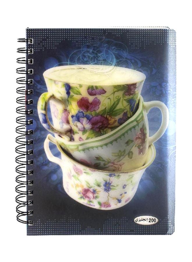 روكو دفتر ملاحظات تسطير مزدوج أزرق/أبيض/أخضر