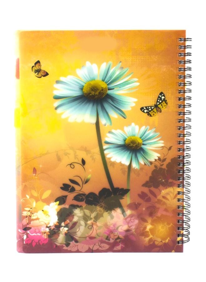 روكو دفتر ملاحظات مسطر أصفر/وردي/أخضر