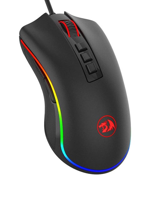 M711 Cobra Gaming Mouse with 16.8 Million RGB Color Backlit, 12,400 DPI Adjustable, Comfortable Grip, 8 Programmable Buttons, Black