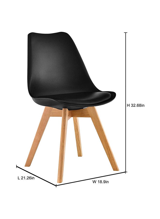 ماهاماي مقعد طعام إيمز من البلاستيك أسود - Image 4