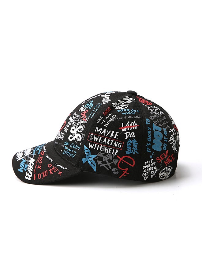 Generic Graffiti All-Matching Baseball Cap Black  - Image 1