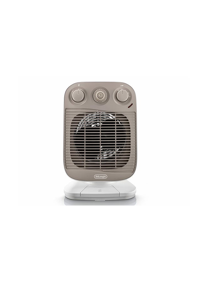 ديلونجي - مدفأة مروحة للغرفة بقدرة 2400 وات مزودة بمؤقت 2400.0 W HFS50F24 بيج - Image 1