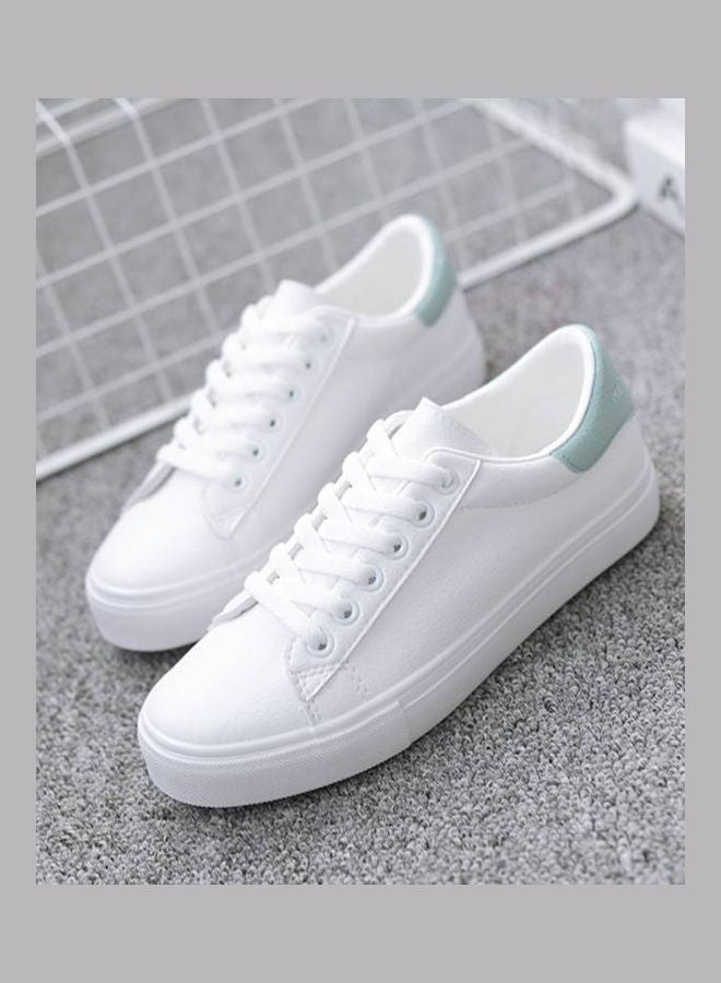 Anti-slip Flat Lace up Sports Sneakers White  - Image 4