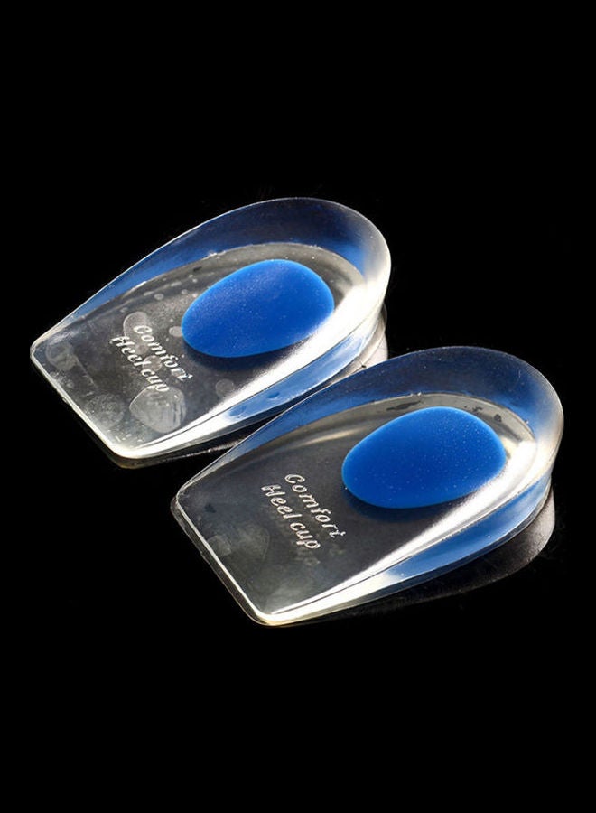 U Shape Silicone Foot Heel Support Pain Relief Damping Pad Inserts Insole Mat Blue - Image 4