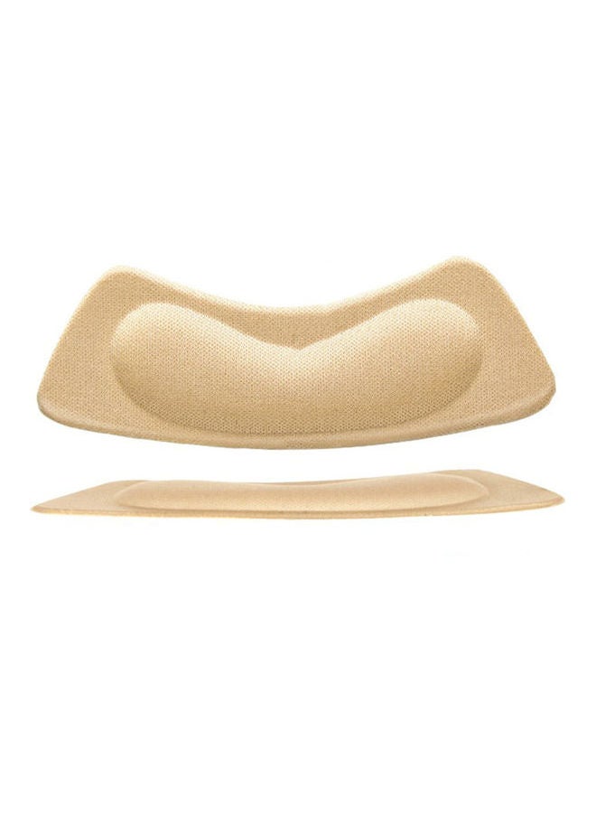 Generic - 1Pair Thick Heel Grip Pain Relief Cushions Shoe Insoles Foot Care Protector Pads Brown - Image 1