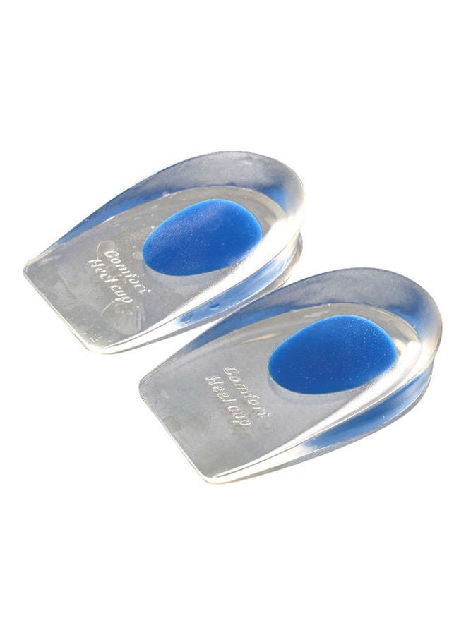 U Shape Silicone Foot Heel Support Pain Relief Damping Pad Inserts Insole Mat Blue - Image 1