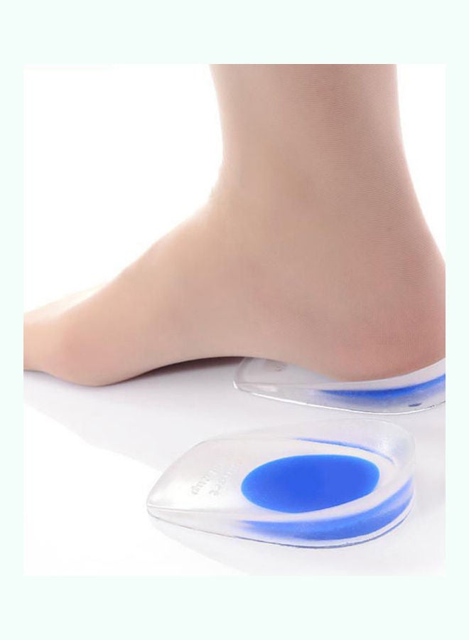 U Shape Silicone Foot Heel Support Pain Relief Damping Pad Inserts Insole Mat Blue - Image 5