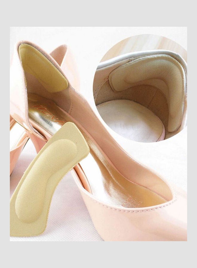 Generic - 1Pair Thick Heel Grip Pain Relief Cushions Shoe Insoles Foot Care Protector Pads Brown - Image 1