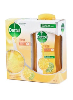 Dettol Fresh Anti-Bacterial Bodywash With Loofah 250ml  - Image 1